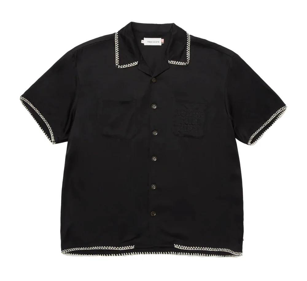 Blanket Stitch Woven Shirt