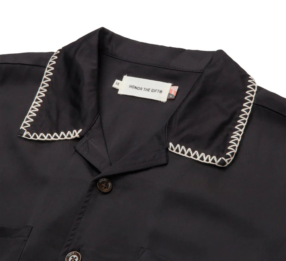 Blanket Stitch Woven Shirt - Image 3