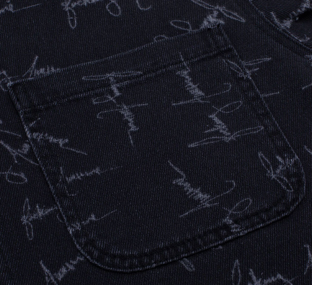 CURSIVE WASHED DENIM OVERSHIRT - Image 5