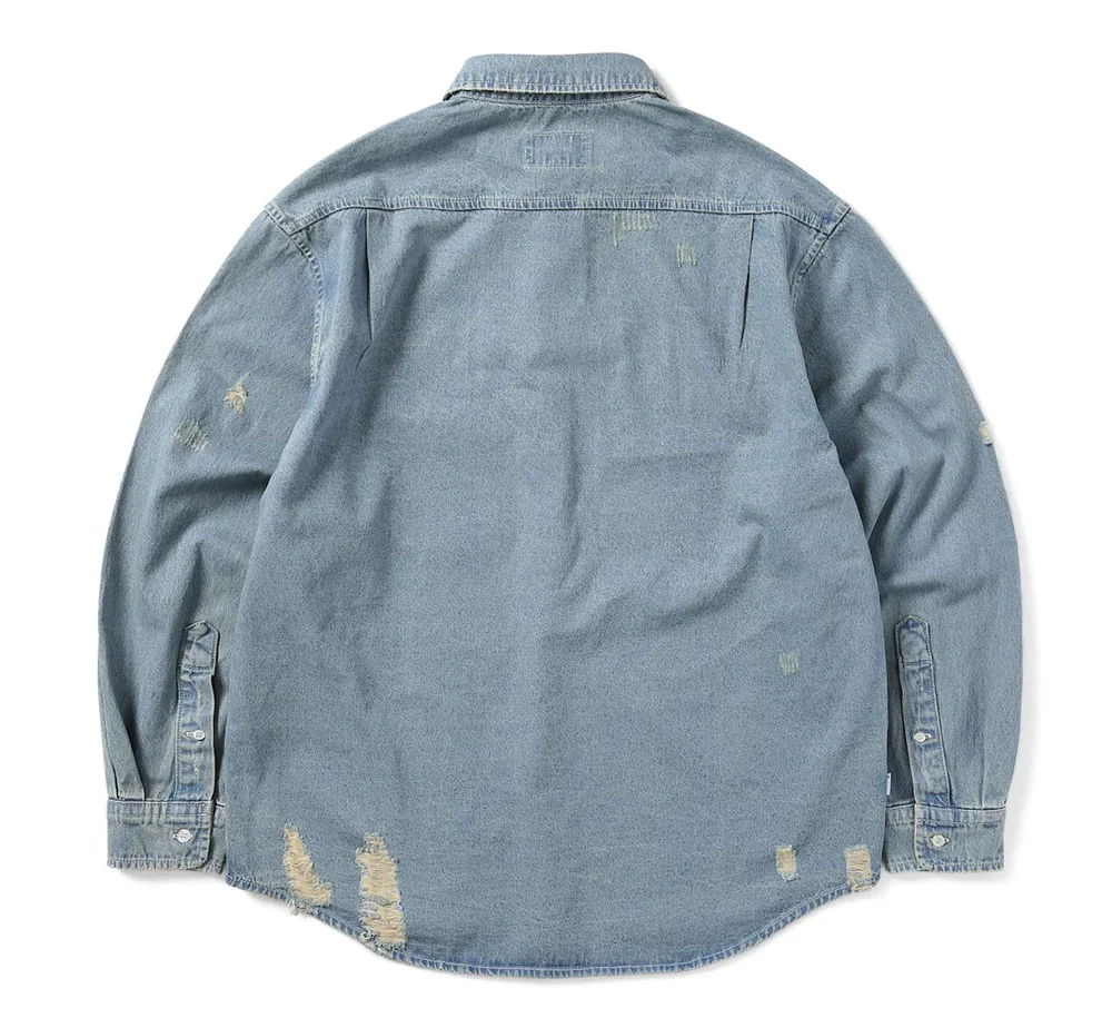 DAMAGED DENIM SHIRT - Image 2