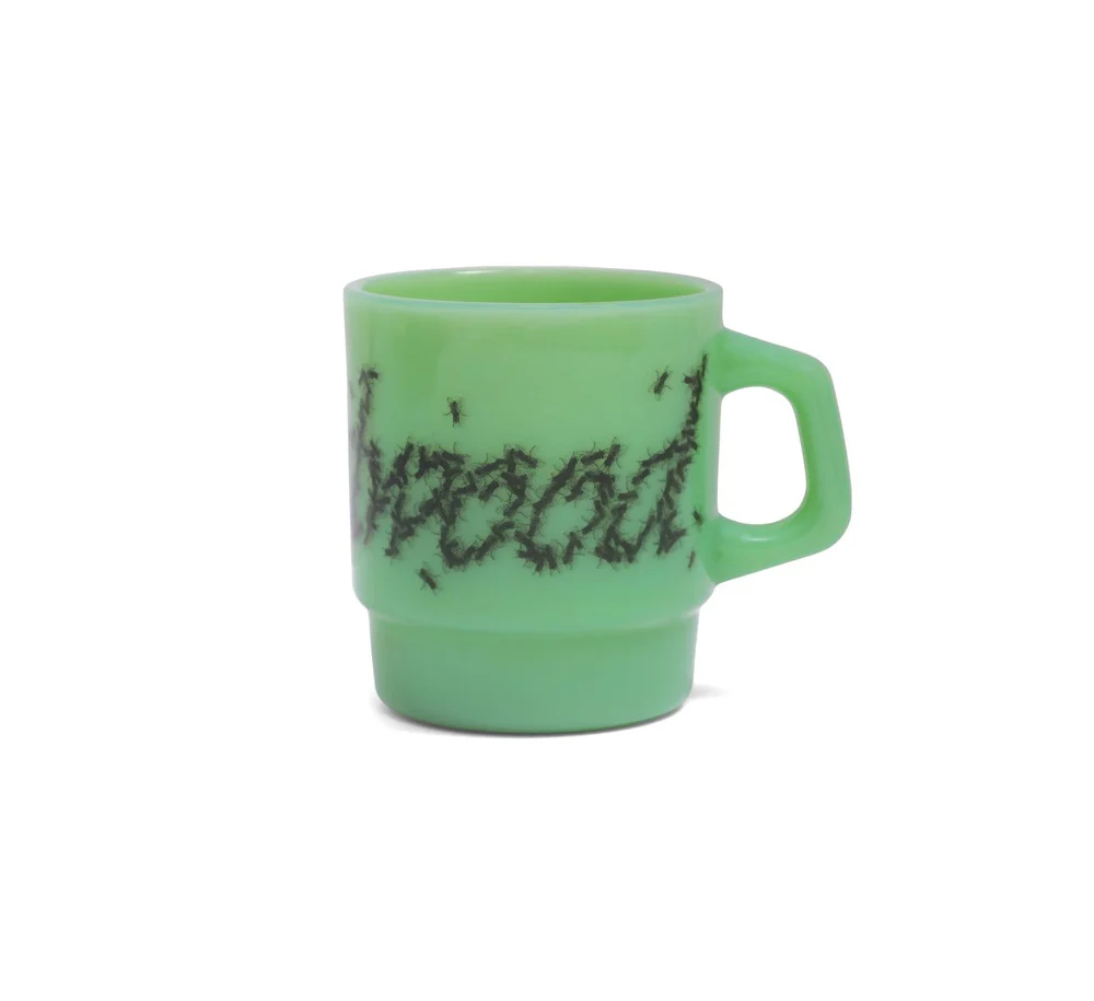 Flies Milk Glass Mug