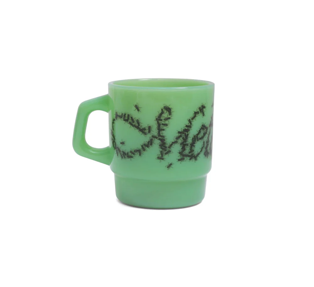 Flies Milk Glass Mug - Image 2