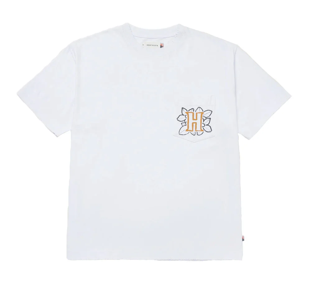 FLORAL POCKET SS TEE