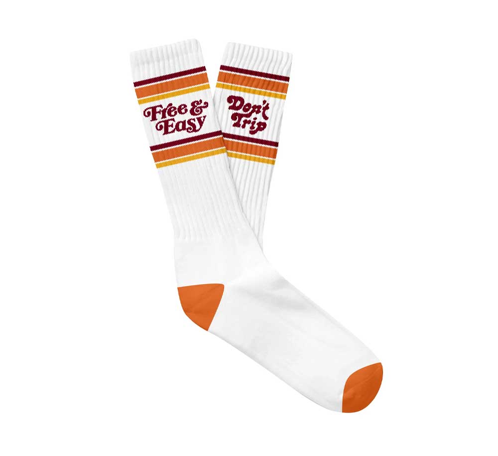FREE & EASY DONT TRIP STRIPED SOCKS