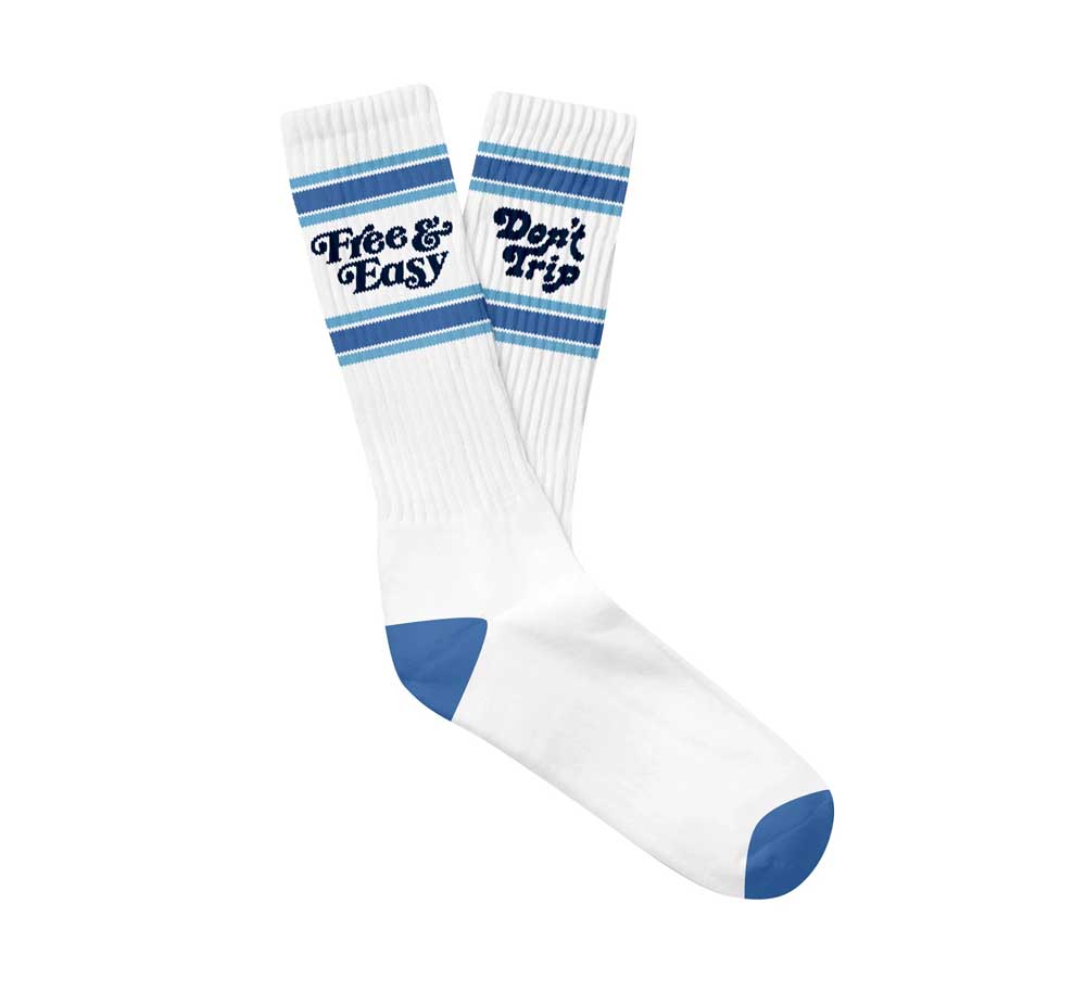 FREE & EASY DONT TRIP STRIPED SOCKS