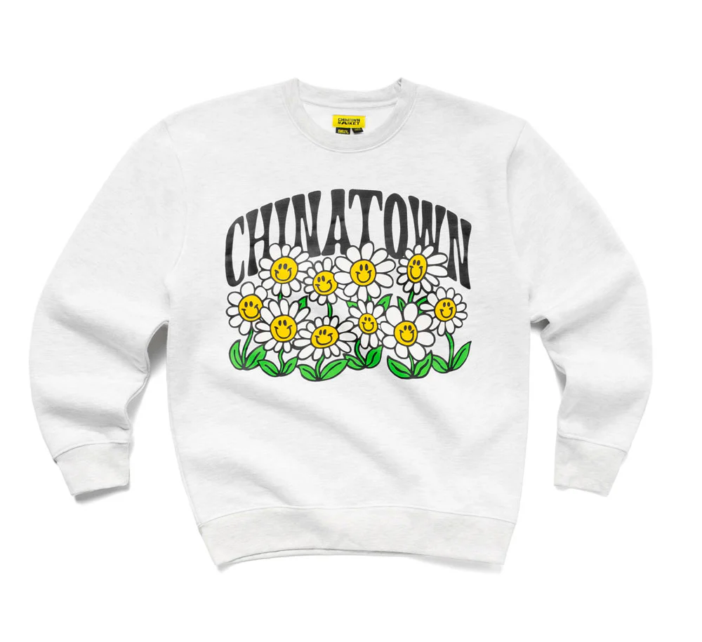 SMILEY FLOWER POWER CREWNECK