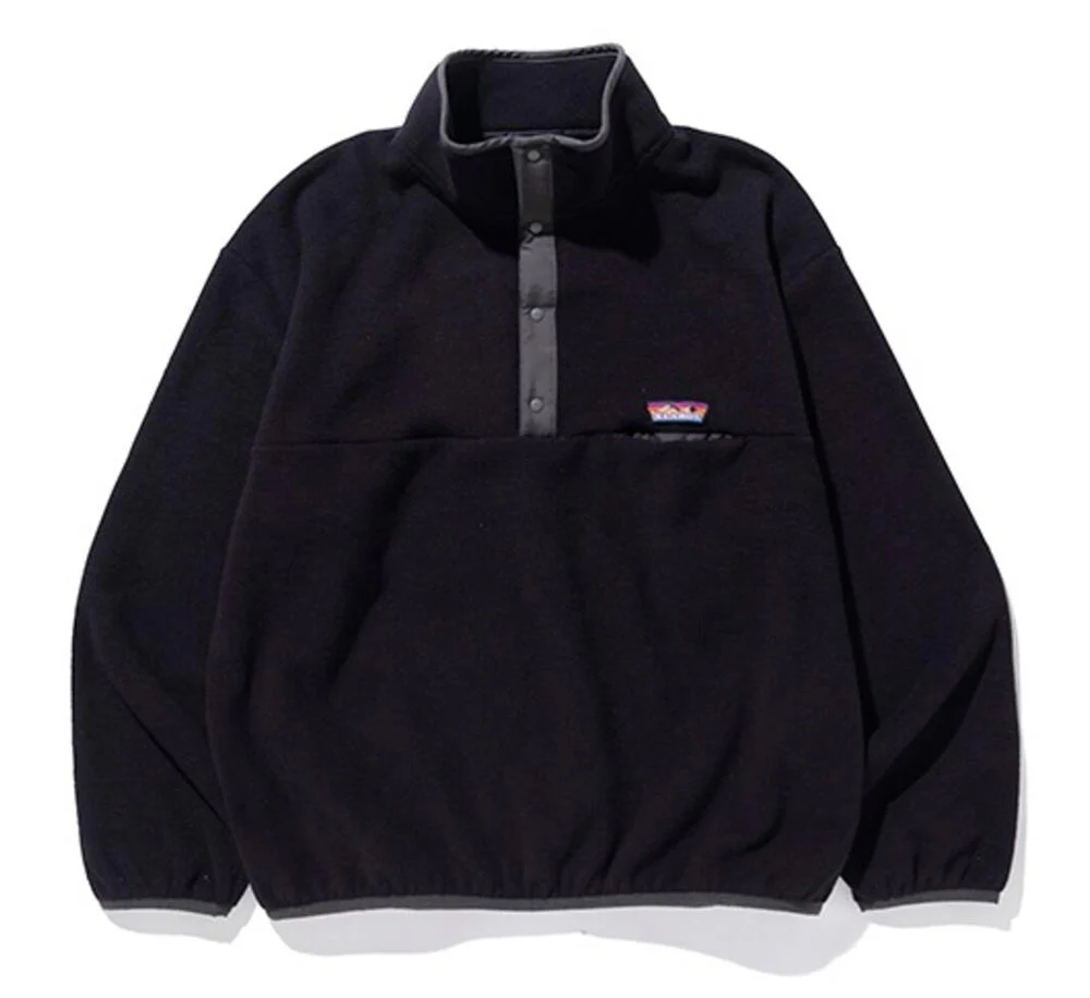 SNAP BUTTON FLEECE PULLOVER