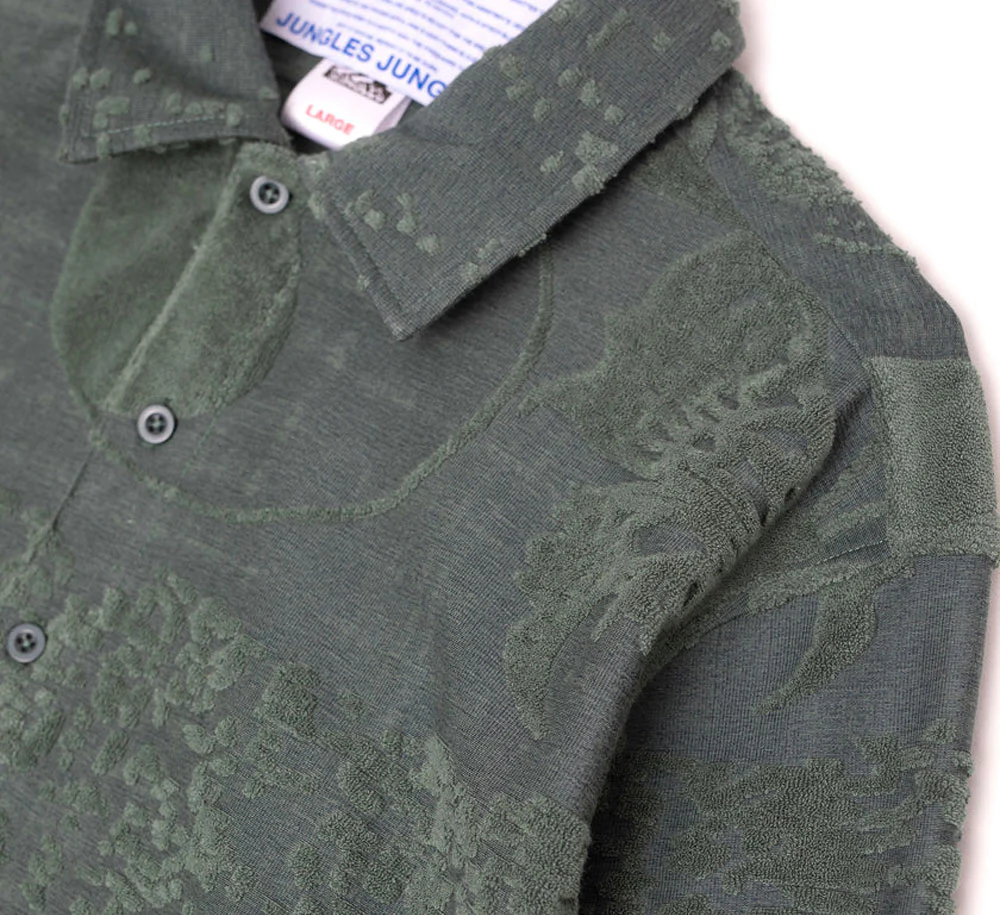 Symbols Terry Towelling Long Sleeve Button Up - Image 3